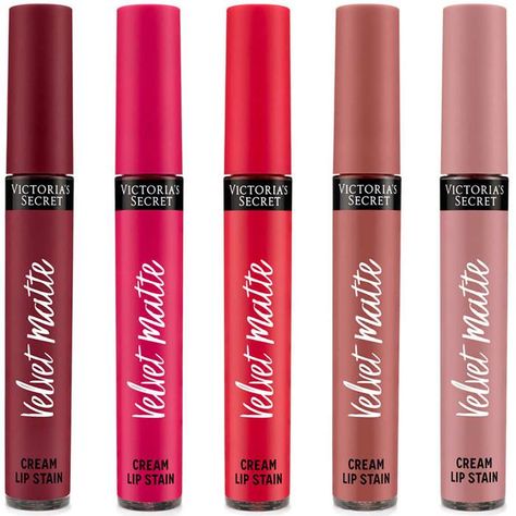 Victoria’s Secret Velvet Matte Cream Lip Stain Holiday 2016 فيكتوريا سيكريت, Pretty Lipstick Colors, Pretty Lipstick, Matte Lip Stain, Lip Gloss Cosmetics, Cream Lip Stain, Long Lasting Lip Color, Victoria Secret Fragrances, Beautiful Lipstick