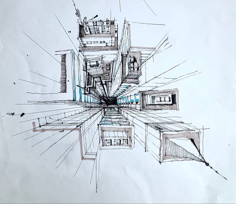 Sky Scrapers Drawing, Architect Drawing, Building Drawing, Study Architecture, Drawing Exercises, Architectural Practice, Pen Sketch, Iconic Buildings, Architecture Sketch