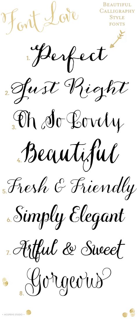 8 Gorgeous calligraphy style fonts | www.mospensstudio.com Police Font, Gorgeous Calligraphy, Fonts Numbers, Font Love, Gfx Design, Fun Fonts, Love Series, Fonts Lettering, Fancy Fonts