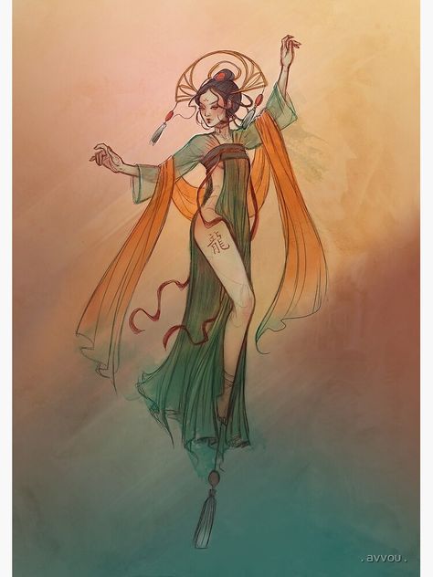 "Nüwa - Chinese Goddess of Creation" Greeting Card by Avvoula | Redbubble Chinese Goddess Art, Goddess Of Creation, Chinese Goddess, Chinese God, Mythology Art, Goddess Art, Greeting Card Design, Art Google, Animated Characters