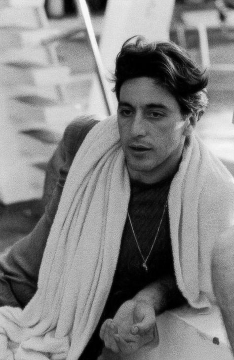 Billy! loves young Al Pacino. The Godfather Part Ii, Al Pacino, Taking A Break, White Photo, The Godfather, A Black, A Man, Black And White, White