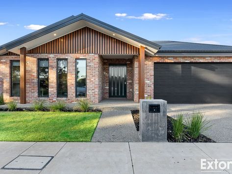 Brick ranch house exterior