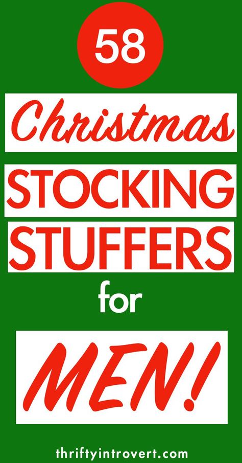 Need stocking stuffer ideas for your husband, boyfriend, dad, or grandpa? Look no further! Here are 58 excellent stocking stuffers for men that they'll LOVE. #christmasgiftideas #stockingstuffers #stockingstufferideas Cheap Stocking Stuffers For Men, Sticking Stuffers, Budget Christmas Gifts, Cheap Stocking Stuffers, Budget Christmas, Stocking Ideas, Diy Stocking Stuffers, Frugal Christmas, Diy Stockings