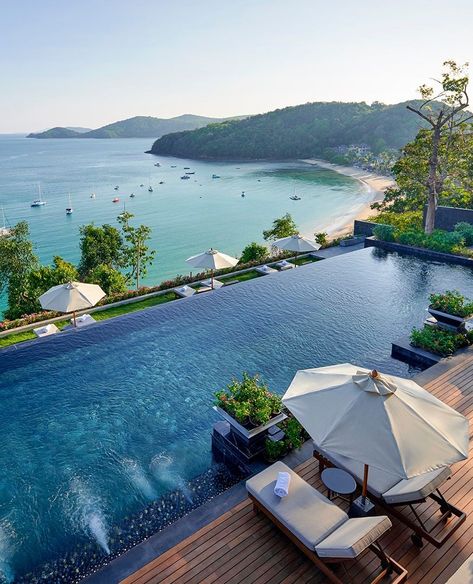 Experience the jaw-dropping splendour of Ao Yon Bay in Phuket for yourself; be dazzled by the sparkling gin-clear waters and feel the silky soft white sand between your toes. This is the ideal spot for romancing couples, reuniting friends and holidaying families. https://www.johansens.com/asia/thailand/phuket/v-villas-phuket-mgallery/ Phuket, Couples Reuniting, Thailand Villa, Villa Phuket, Couple Romance, Chasing The Sun, Family Of Four, White Sand, Soft White