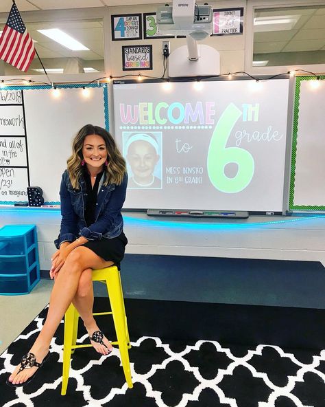 Josie Bensko on Instagram: “It’s the 4th week of school & I’m finally posting my first day of school picture!🤣🙈😅#stressed BUT: 6th grade student vs. 6th grade…” Stem Station, Curriculum Director, 6th Grade Teacher, High School Softball, My First Day Of School, Clean Classroom, First Day Of School Pictures, School Picture, Classroom Management Tool