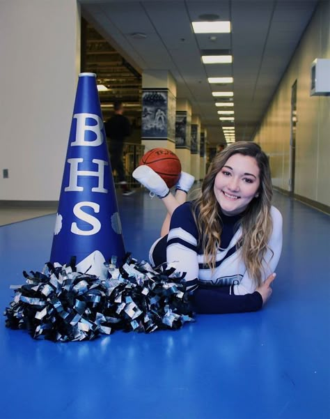 Cheer Picture Poses Basketball, Cheer Poses Basketball, Cheer Poses Individual Photo Ideas Basketball, Cheer Basketball Pictures, Cheer Pictures Basketball, Basketball Cheer Senior Pictures, Basketball Cheer Pictures Poses, Basketball Cheer Poses, Cheer Necessities