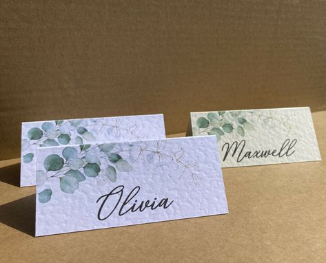 Table Wedding Decor, Name Place Cards Wedding, Wedding Table Name, Green Arch, Personalized Place Cards, Place Card Table Wedding, Name Wall Stickers, Eucalyptus Green, Wedding Table Names