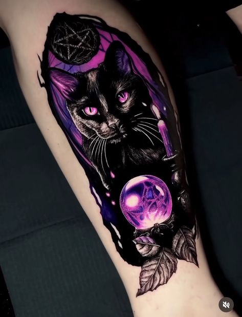 Pleg Doctor Tattoos, Watercolor Forearm Tattoo, Small Collarbone Tattoo, Outer Thigh Tattoo, Inner Thigh Tattoo, Inner Bicep Tattoo Ideas, Cat Skull Tattoo, Nape Tattoo, Purple Tattoos