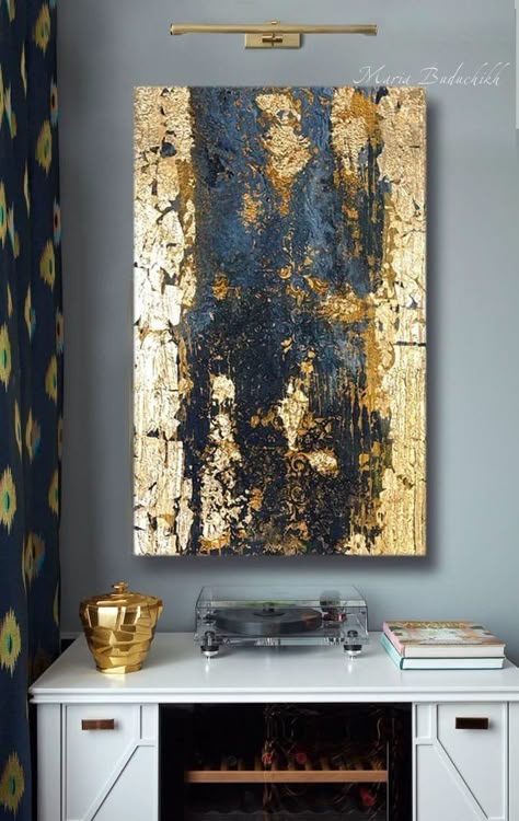 Abstract Painting Gold, Peisaj Abstract, Painting Gold Leaf, Wall Art Gold Leaf, Gold Art Painting, Gold Abstract Painting, Canvas For Beginners, Painting Gold, Gold Leaf Art