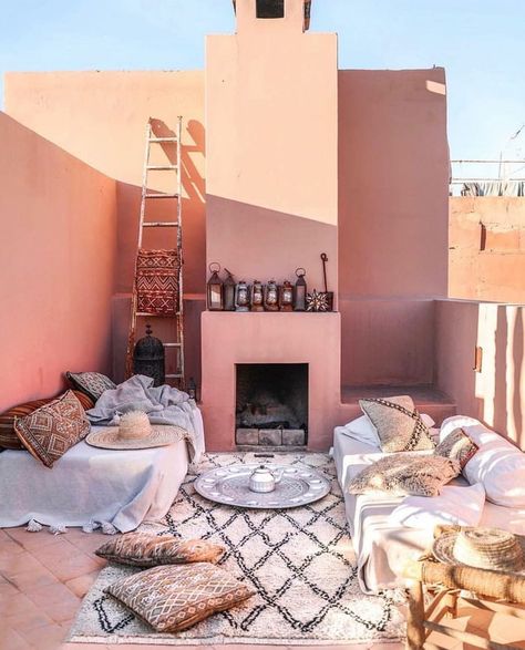 Moroccan Homes, Moroccan Interiors, Rooftop Lounge, Design Blogs, Marrakech Morocco, Moroccan Design, Moroccan Decor, Arabian Nights, Boho Home