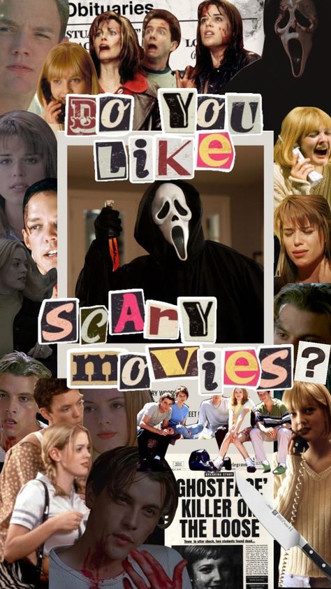 Scream Ghostface, 90s Vibes, Scary Movies, Scream, Energy, Collage