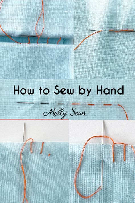 Hand Sewing Stitches for Sewing Clothes - Melly Sews Types Of Stitches Sewing, Hand Sewing Stitches, Sewing Stitches By Hand, Sew By Hand, Sewing Hems, Hand Stitching Techniques, Melly Sews, Sewing Terms, Sewing Seams