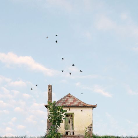 The Whimsical, Colorful 'Lonely Houses' of Portugal | Ponta do Sol, Madeira, Portugal | Credit: sejkko | From Wired.com Hikaru Sulu, Minimal Photography, House Photography, Abandoned House, Ghibli Movies, Minimalist Photography, Cute House, Howls Moving Castle, A Hill