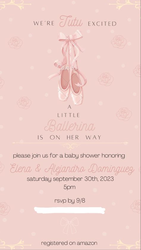 Tiny Dancer Baby Shower Theme, Ballerina Theme Baby Shower Ideas, Ballet Baby Shower Ideas, Ballerina Baby Shower Ideas, Ballerina Baby Shower Theme, Ballerina Baby Shower Invitations, Ballet Baby Shower, Ballerina Party Decorations, Ballerina Theme