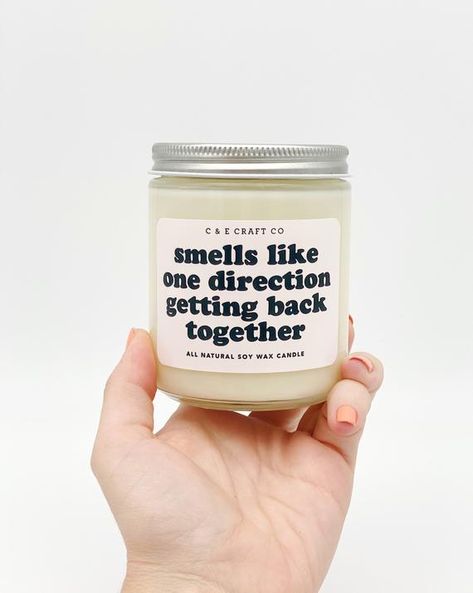 C&E Smells Like One Direction Getting Back Together Soy | Etsy Imagine One Direction, Imagines One Direction, One Direction Gifts, I Can Only Imagine, Candle Smells, E Craft, Hot Apple Cider, Natural Soy Wax Candles, Candle Labels