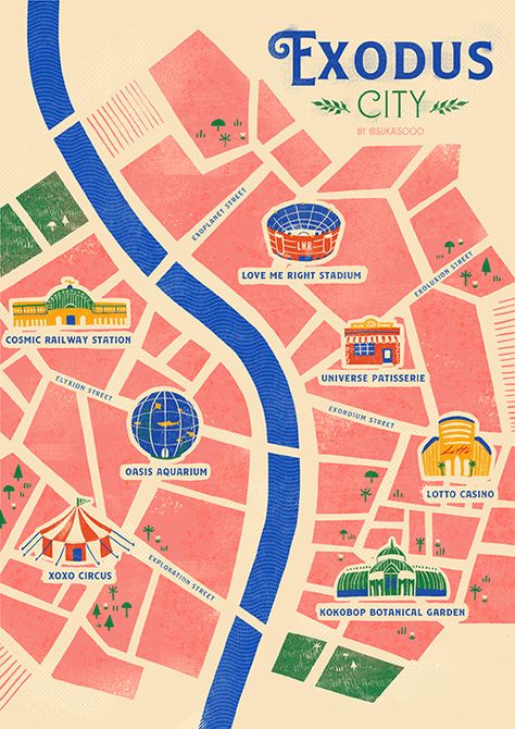 Road Map Design, Parking Plan, City Maps Illustration, Map Brochures, City Maps Design, Map Projects, Karten Design, City Illustration, Trik Fotografi