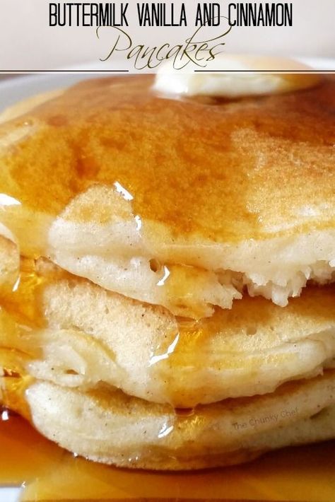 Pancake Protein, The Chunky Chef, Chunky Chef, Butter Pancakes, Pancakes From Scratch, Cinnamon Pancakes, Buttermilk Recipes, Cinnamon Butter, Orzo Salad