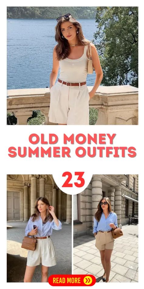 Summertime Sophistication: Mastering the Old Money Aesthetic with Timeless Outfits Old Money Summer Outfits, Old Money Summer, Capsule Wardrobe Women, Old Money Outfits, Summer Elegance, Timeless Outfits, Modest Summer Outfits, Outfits Dress, Dress Guide