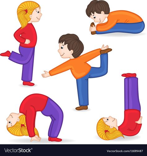 Yoga Cartoon, Preschool Gymnastics, Exercise Images, Transition Activities, Physical Activities For Kids, Kids Worksheets Preschool, Baby Yoga, Canvas Learning, Dancing Baby