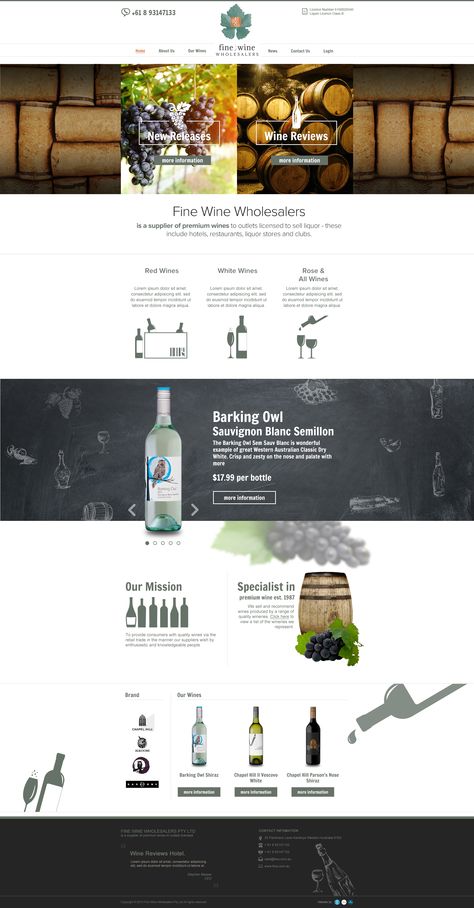 Fine Wine Wholesalers #Website #UI #UX #Wine #Webdesign #Parallax #Scrolling Webpage Design Layout, Layout Web, Semillon, Wine And Food, Website Template Design, Web Ui Design, Wine Design, Web Graphic Design, Food Website