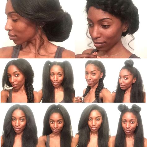 @TheFlauntFiles ued the @Outre_Hair synthetic wig in the style "Annie" color 1B to create all 10 NATURAL HAIR STYLES! Quick Weave Color, Outre Hair, Natural Hair Transitioning, Half Wig, Protective Hairstyles For Natural Hair, Natural Hair Wigs, Hair Advice, Quick Weave, Hair Crush