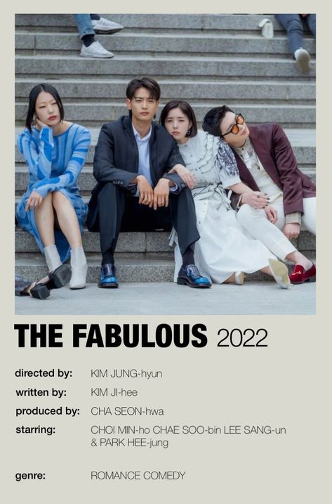 my rate: 8/10 short cute little drama to watch during the holidays. nothing special but the cast was squad goals. The Fabulous Kdrama Poster, The Fabulous Kdrama, Drama To Watch, Thailand Drama, Kdrama Poster, Drama List, Hyun Kim, Drama Tv, Korean Drama Tv