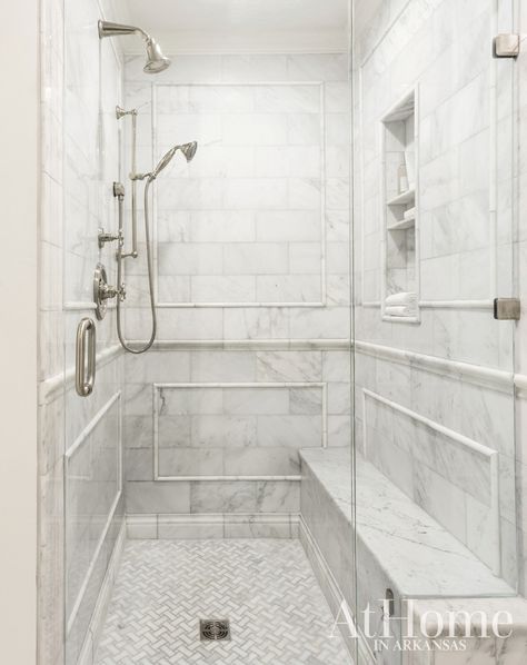 Classic White Bathrooms, Architecture Renovation, Marble Showers, Bad Inspiration, Master Bath Remodel, Bathroom Remodel Designs, Bathroom Remodel Shower, Bathroom Layout, Marble Bathroom