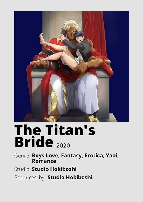 A Titans Bride, The Titans Bride, Titan Bride, The Titan's Bride Manga, Anime Minimalist Poster, Titan Manga, Movies To Watch Teenagers, Best Romance Anime, Romance Anime