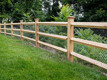 Southington Rustic Fence | CT Fence | Post & Wire Fencing | Ranch Rail Post And Rail Fence, Wire Fencing, Split Rail Fence, Rustic Fence, Fence Styles, Diy Fence, Rail Fence, Front Yard Fence, Farm Fence