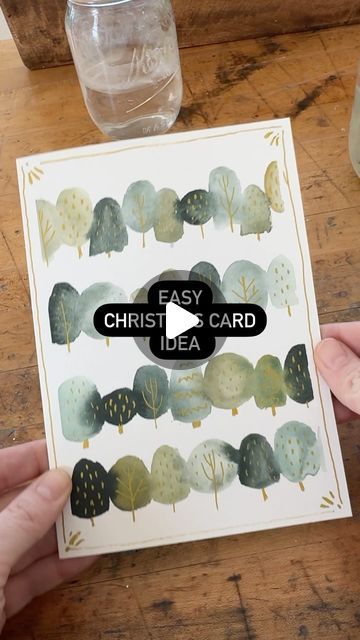 Sarah Cray Watercolor, Xmas Card Craft, Xmas Cards Diy, Diy Watercolor Cards, Watercolor Christmas Cards Diy, Watercolor Holiday Cards, Chrismas Cards, Christmas Card Tutorials, Painted Christmas Cards