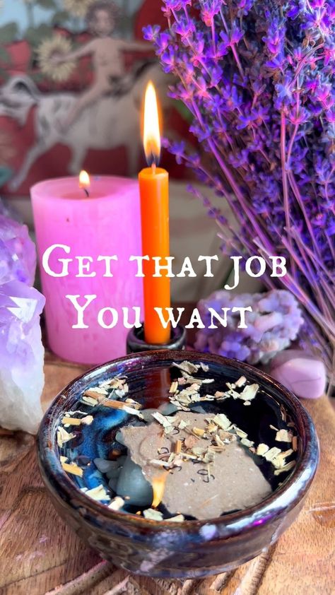 Get A Job Spell Jar, Job Promotion Spell Jar, Get The Job Spell Jar, Spell Bowl Ideas, Spells To Get The Job You Want, Job Spell Magic, Get The Job Spell, Spell For New Job, New Job Spell