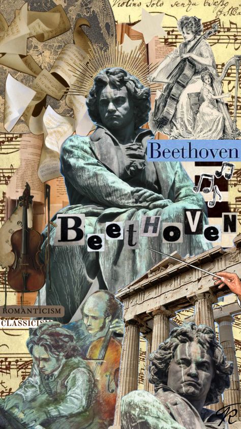 #beethoven #classic #classical #classicalart #classicalmusic #classicalaesthetic #classicism #romanticism #darkacademia #darkacademiaaesthetic #music Beethoven Music, Piano Sheet Music Pdf, Classical Music Composers, Famous Composers, Music Jokes, Ode To Joy, Artistic Wallpaper, Music Appreciation, Music Collage