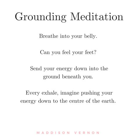 Grounding meditation to breathe into your belly, connect to the earth beneath you. #ground #meditate #quote #inspiration #meditation Grounding Phrases, Grounding Quotes, Meditate Quote, Grounded Quotes, Yoga Class Themes, Breathe Quotes, Class Themes, Grounding Meditation, Healthy Bodies