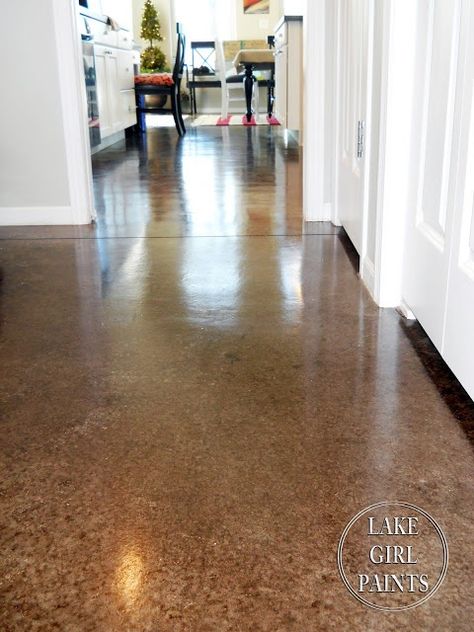 Painted Concrete Floors - Floor Paint - Videos and Tutorials - Painting a concrete floor to create the look of a rug, carpet, floorboards or granite by simply p… Painted Concrete Floor, Concrete Bedroom, Basement Paint, Concrete Basement, Painted Concrete, Painted Concrete Floors, Smooth Concrete, Concrete Flooring, Concrete Stained Floors