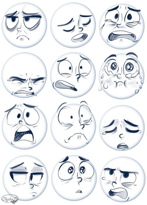 Facial Expressions Drawing, رسم كاريكاتير, Cartoon Expression, Drawing Face Expressions, Drawing Cartoon Faces, Character Design Sketches, Cartoon Sketches, Drawing Expressions, 캐릭터 드로잉