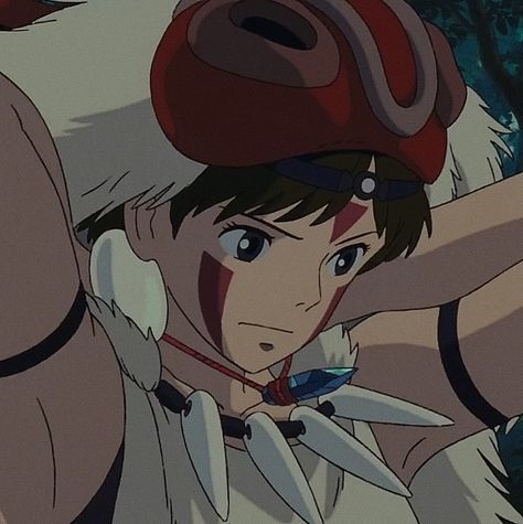 San Princess Mononoke Icon, Studio Ghibli Profile Picture, Princess Mononoke Pfp, Mononoke Pfp, Ghibli Profile Picture, Princes Mononoke, Anime Lofi, Mononoke Hime, Hayao Miyazaki Movies