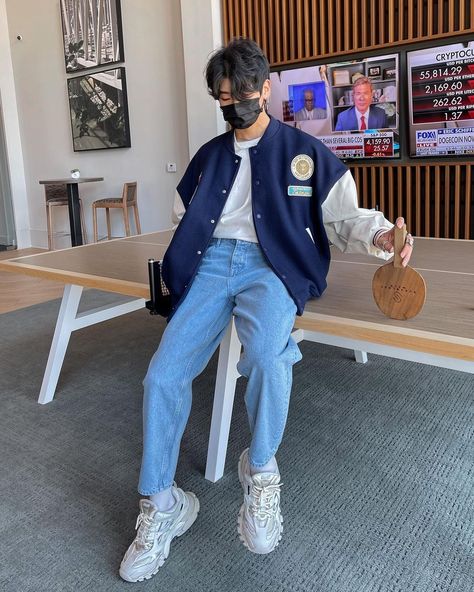 JJang E on Instagram: “Blue vibes 🌊” Preppy Boy Outfits, Preppy Outfits Men, Mens Preppy Outfits, Aesthetic Guy Outfits, Blue Vibes, Spiritual Fashion, Preppy Boys, Preppy Men, Trendy Boy Outfits