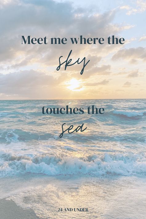 Travel Quote | Travel Inspiration | Beach Quote | Travel Motivation | Ocean Quotes | "Meet me where the sky touches the sea." We love this quote so much. If you're looking to plan a trip, check out all of our city guides to make planning your trip that much easier. We give you all the recommendations you need! Quotes, Adventure Travel, Collage, Quote Travel, Travel Motivation, Ocean Quotes, The Sky, Travel Inspiration, The Sea