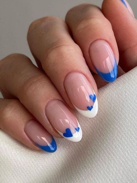 45+ Cute Heart Nails to Get You in the Valentine's Day Mood | The KA Edit French Tips On Short Nails, White French Tips, Nail 2024, Nail Short, Nail Paints, Idea Nail, Natural Nail Designs, Nail Acrylic, Decisions Decisions