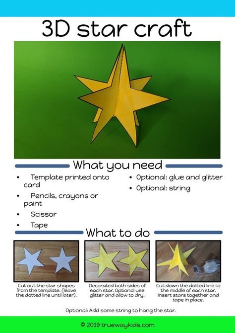 Free printable star template. Easy to color and put together. Great craft for Christmas or Epiphany. Sunday School craft for kids. Nativity Star Craft, Epiphany Sunday School Lesson, Epiphany Crafts For Kids Sunday School, Star Of Bethlehem Craft, Christmas Star Crafts, Star Crafts, Epiphany Crafts, Christmas Sunday School, Christmas Sunday