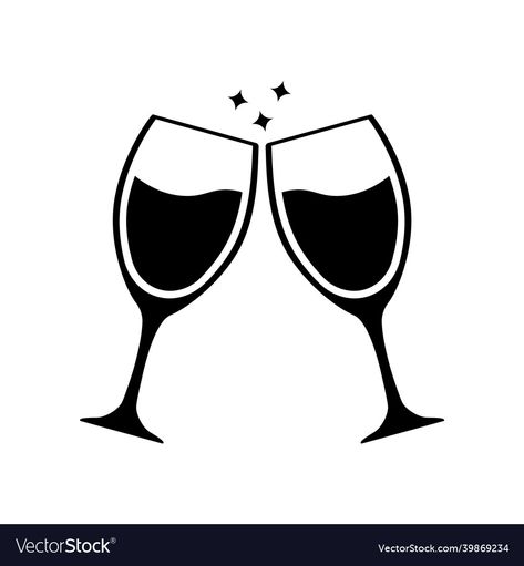 Wine Glass Icon, Two Glasses Of Wine, Wine Vector, Alcohol Glasses, Glasses Of Wine, Background Images For Editing, Black Icon, Wine Cups, Transparent Png