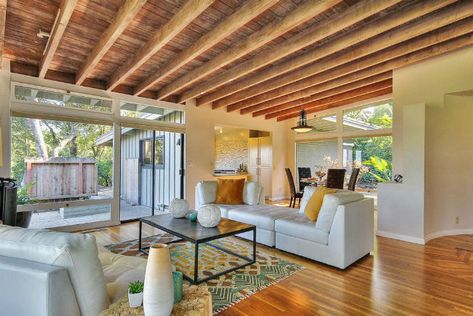 Exposed Ceiling Beams 101: How to Find (or Fake) Them in Your Own Home - Bob Vila Exposed Wood Ceilings, Living Room Hardwood Floors, Exposed Beams Ceiling, Beams Living Room, Exposed Ceilings, Exposed Rafters, Wood Floors Wide Plank, Wood Beam Ceiling, Exposed Beams