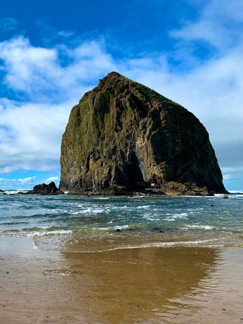 Haystack Rock – Oregon Beach Vacations Haystack Rock Oregon, Beach Safety, Oregon Beach, Haystack Rock, Oregon Beaches, Beach Vacations, Cannon Beach, Tide Pools, Sea Birds