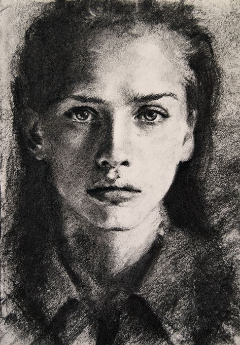 Charcoal Potrait Sketch, Charcoal Self Portrait, Face Sketching, Portrait Drawing Sketch, Drawing Deer, Charcoal Drawing Ideas, Portrait Au Crayon, Charcoal Artwork, Doodle Pencil