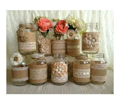 Vintage Rustic Wedding Decor, Wedding Table Toppers, Rustic Bridal Shower Favors, Vintage Wedding Centerpieces, Burlap Rolls, Bridal Shower Decorations Diy, Succulent Gift, Vintage Mason Jars, Rustic Vintage Wedding