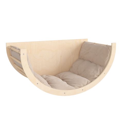 🌟 Introducing the "Arco Lounge Seat" 🌟 Elevate your child's playroom or nursery with this innovative multi-functional wooden lounge seat! 🍃 Perfect for relaxation, imaginative play, or simply unwinding with a favorite book or toy. Made from premium, eco-friendly materials, the Arco Lounge Seat is designed with safety, comfort, and versatility in mind! 😍 ✨ Features: 🪵 High-quality natural wood 🌱 Eco-friendly design 💡 Multi-use as a lounge seat, rocker, or toy stand 🎨 Stylish and modern aest... Montessori Infant Room, Montessori Climbing, Climbing Arch, Wooden Baby Gym, Children's Games, Montessori Method, Montessori Furniture, Childrens Games, Baby Gym