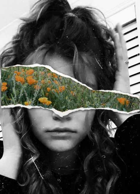 Photoshop Collage Portrait, Ripped Artwork, Photography Mixed Media Art, Creative Self Portrait Art, Altered Photography, Collage Photography, Hidden Art, Photography Collage, Collage Art Projects