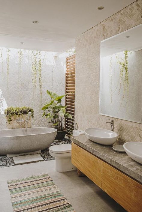 Villa Bathroom Ideas, Bali Bathroom Interior Design, Bali Villa Bathroom, Bali House Interior, Bali Bathroom Ideas, Bali Villa Interior, Bali Bathroom, Balinese Bathroom, Bali Interior Design