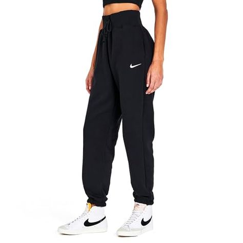 NIKE Sportswear Phoenix Fleece Women's High-Waisted Oversized Sweatpants, Size L Nike High Waisted Sweatpants, Nike Phoenix Fleece Outfit, Nike Sweatpants Girls, Nike Sweatpants Outfit, Nike Phoenix Fleece, Black Nike Sweatpants, Nike Sportswear Phoenix Fleece, High Waisted Sweatpants, Oversized Sweatpants