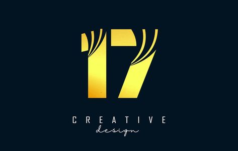 Golden Creative number 17 1 7 logo with leading lines and road concept design. Number with geometric design. Leading Lines, 7 Logo, Logo Number, Design Number, Graphic Design Logo, Free Games, Geometric Design, The Golden, Concept Design